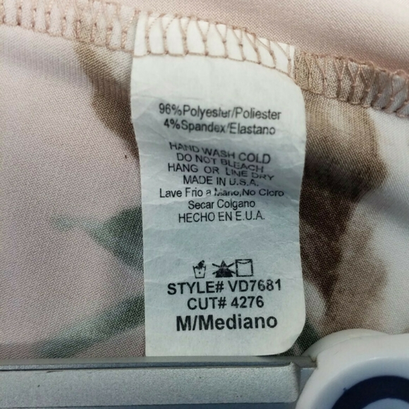 Saved By The Dress Blush Floral Short Sleeve Hi Low Maxi Dress Womens Medium - Picture 7 of 10